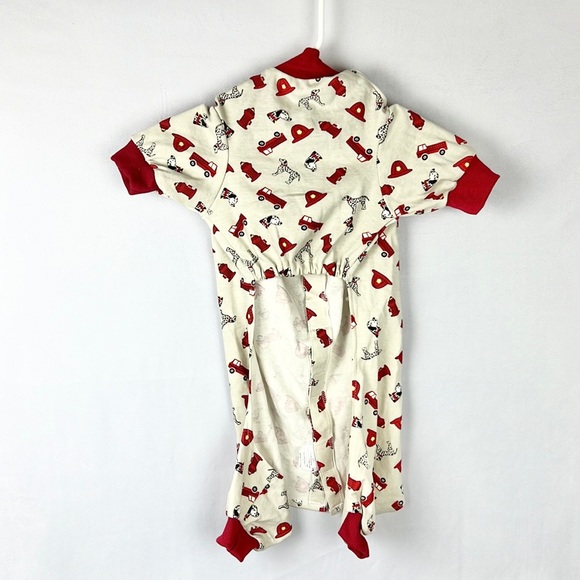 PETRAGEOUS | 🚒🐶 Fire Truck Dalmatians Print Dog Clothing Doggie One-Piece NWOT - Picture 7 of 9